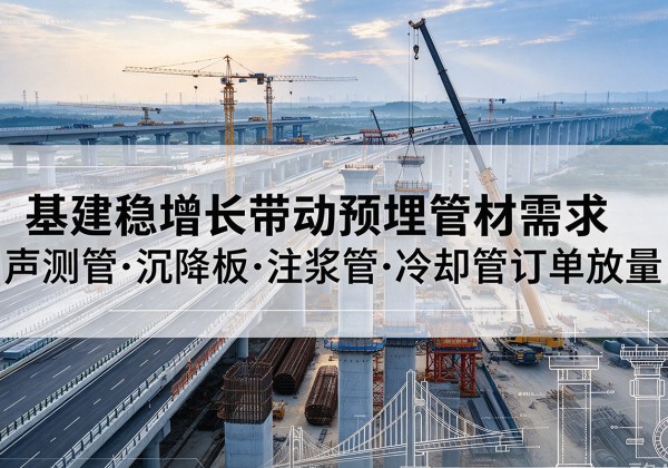 泰兴基建稳增长带动预埋监测管材需求，声测管、沉降板、注浆管订单持续放量